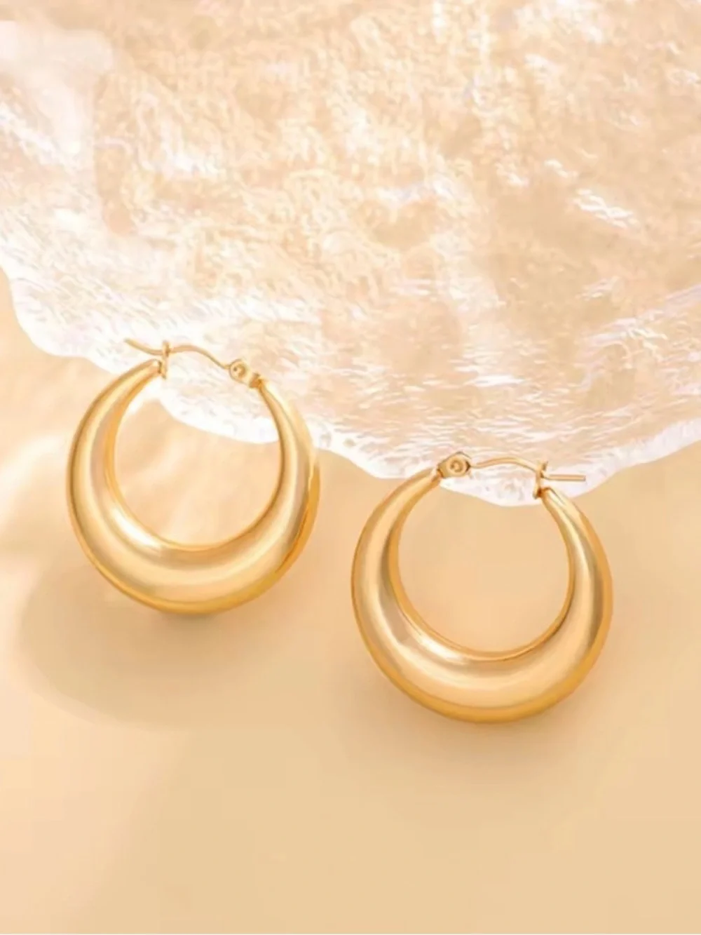 Hoop Earring Elegant Gold Hoop Earrings